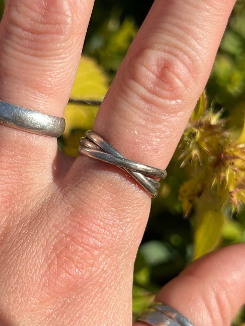 Vtg 925 Interlocking Rings